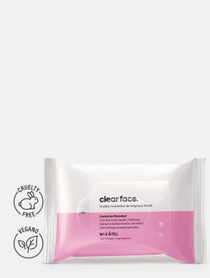 Toallas Húmedas de Limpieza Facial Clear Face x15 unidades