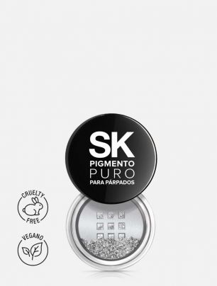 Pigmento Puro para Párpados Silk Kiss - Silver Shine