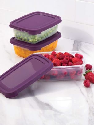 Set Contenedores x 3 500ml Star Cuisine Línea Keep Uva