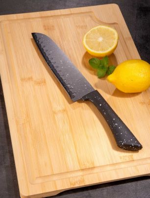 Cuchilla 7,5” Chef Star Cuisine Línea Stone Negro