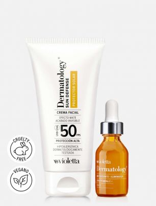 Set Suero Vitamina C + Protector Solar FPS 50 Dermatology