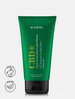 Crema gel revitalizante para piernas con aceite de cannabis sativa y aloe vera CBD