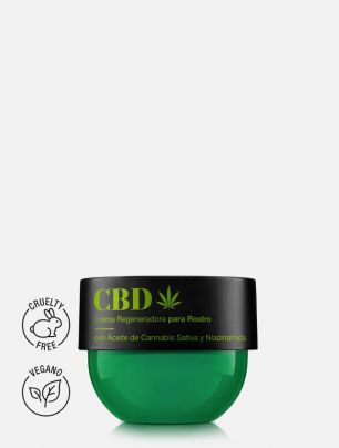 Crema regeneradora para rostro con Aceite de Cannabis Sativa y niacinamida CBD