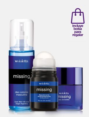Set Eau de Toilette + Deo Colonia + Desodorante Missing + ¡Bolsa de regalo! 