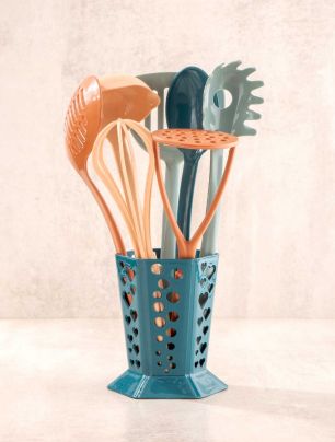 Set x 7 Utensilios + PortaUtensilios Star Cuisine Terra