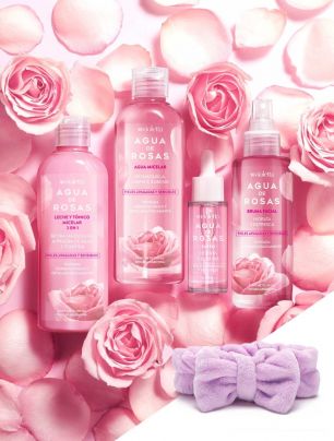 Set Linea Completa Agua de Rosas + ¡Vincha de regalo!